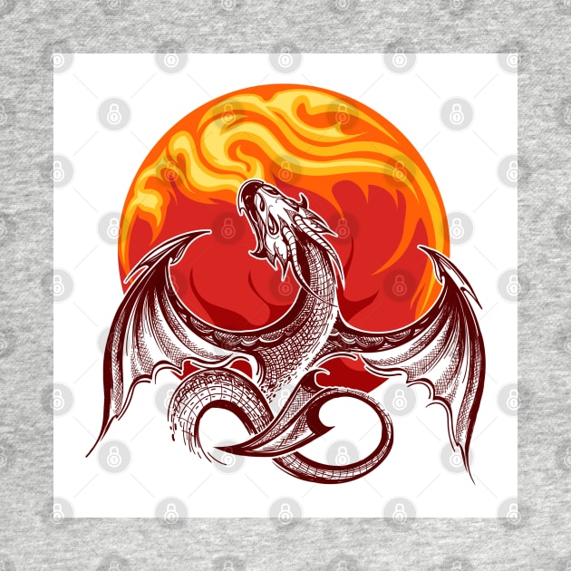Fire-breathing Dragon Emblem by devaleta